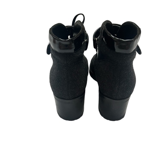 Chanel Runway Wool Moto Lace Up Boots 2008 Black - Picture 6 of 12